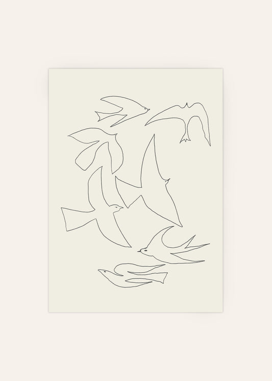 Birds Line Art