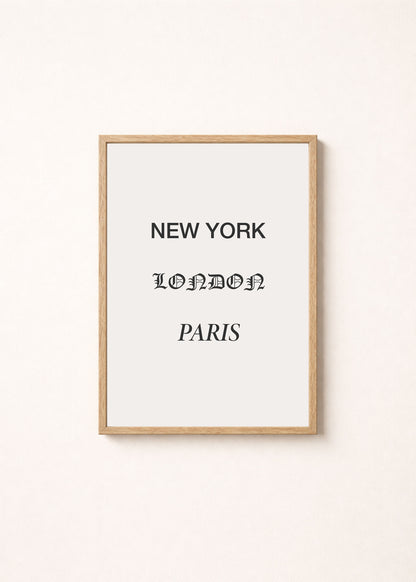 Major Cities Art Print