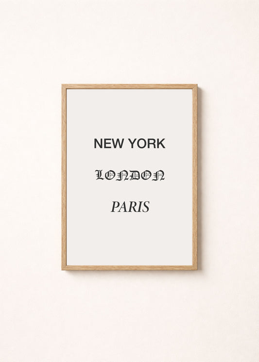 Major Cities Art Print