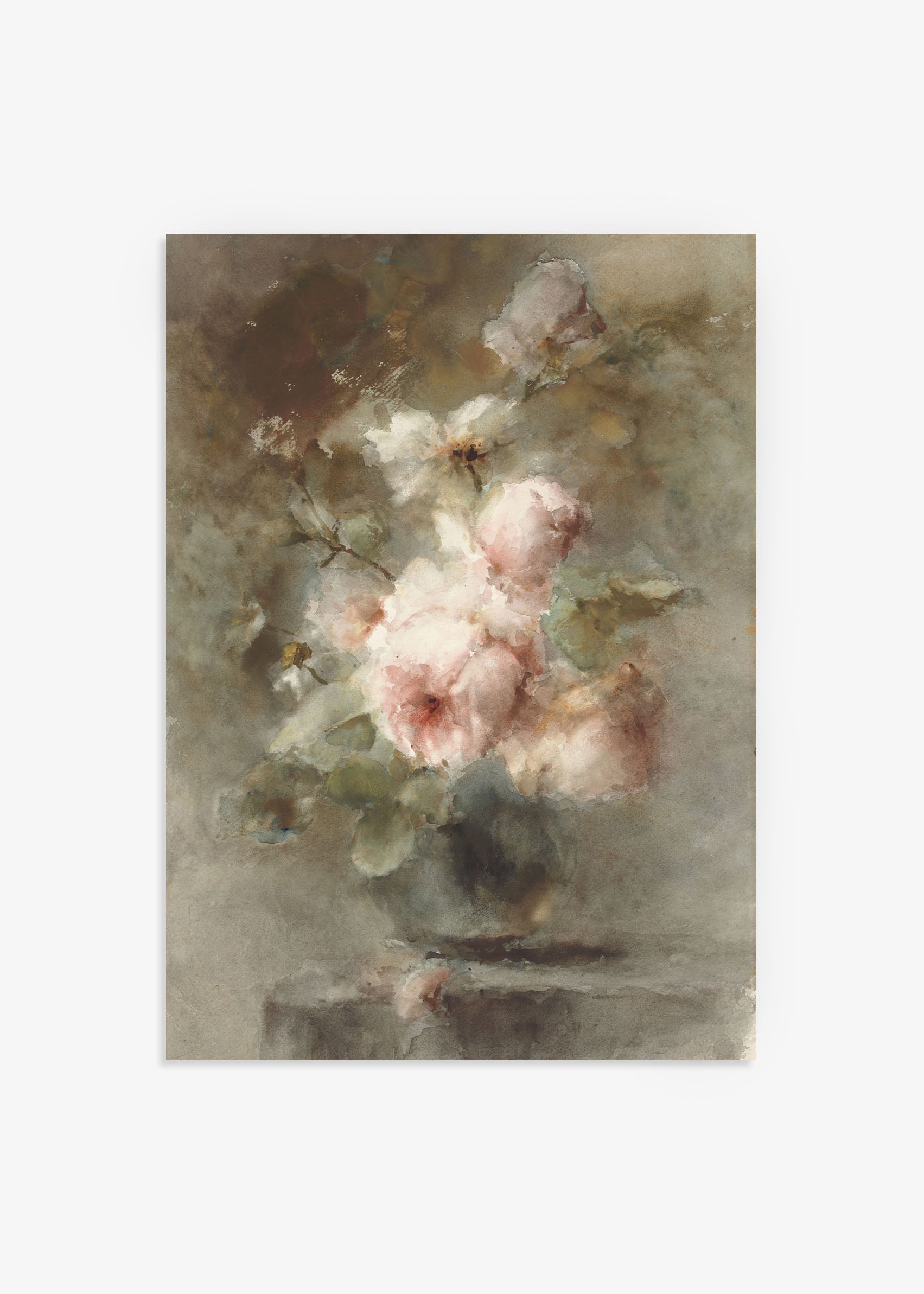 Vase With Roses Poster